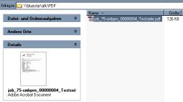 Ein mit dem PDF-Drucker des LHS erzeugtes PDF-Dokument wird im Benutzerordner gespeichert.